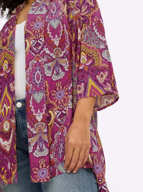 Blusenjacke 3/4-Arm Schalkragen