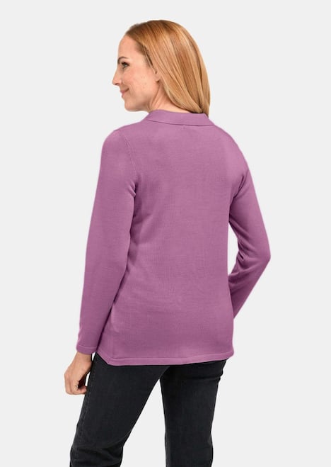 Unkomplizierter Pullover mit Polokragen