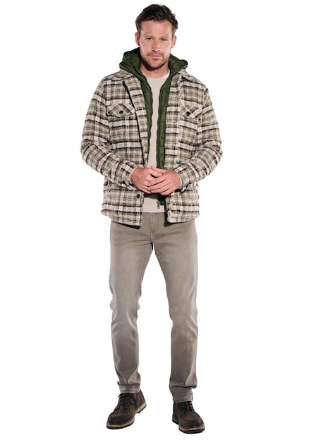 Herren Overshirt-Jacke , Oliv