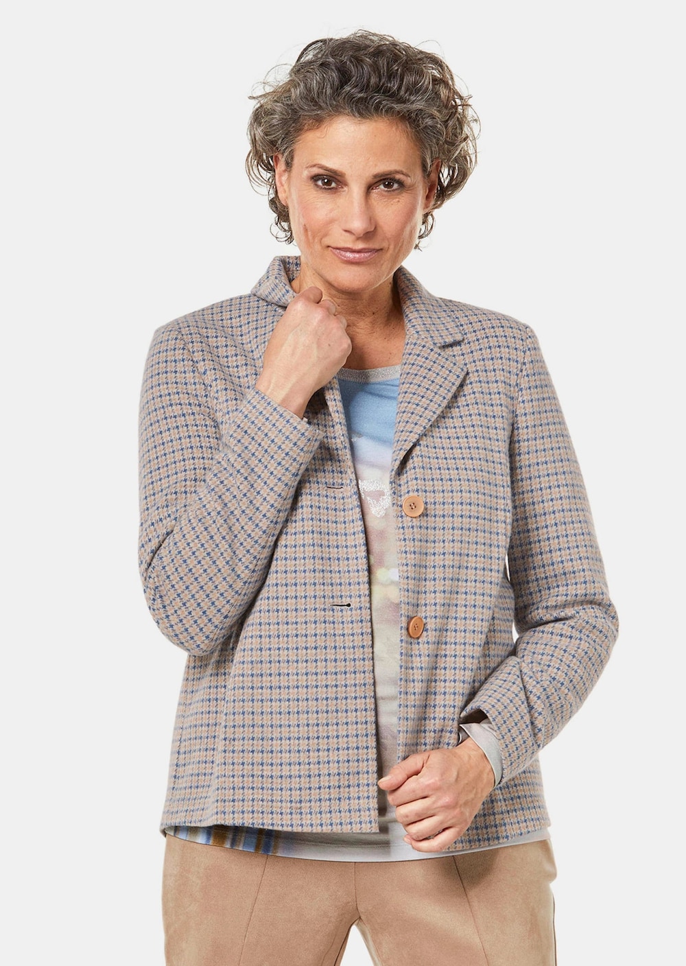 Indoorjacke aus strukturiertem Jersey