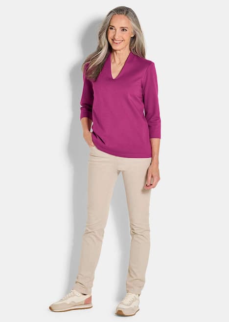 Elegantes Basic-Shirt mit V-Ausschnitt