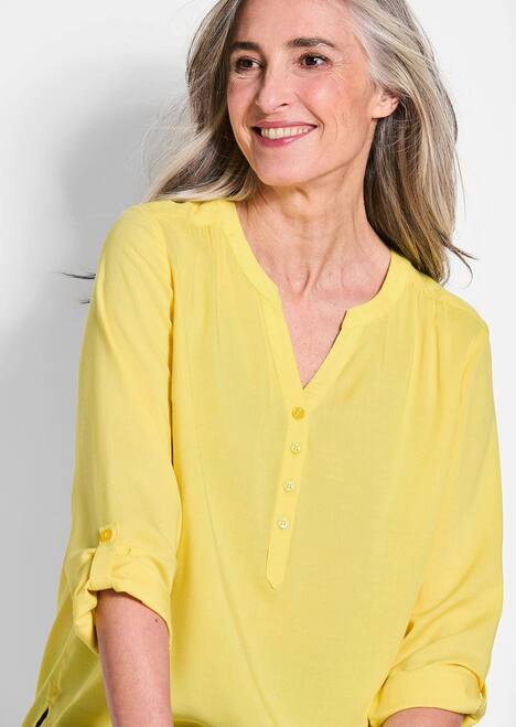 Elegante Viskosebluse mit V-Ausschnitt