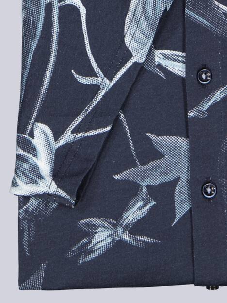 engbers Herren Kurzarm-Hemd gemustert , Marineblau