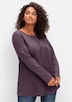 Langarmshirt Langarmshirt in A-Linie, fein meliert Langarm Meliert