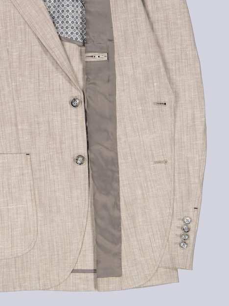 Herren Leichtes Anzugsakko in Leinenoptik , Beige
