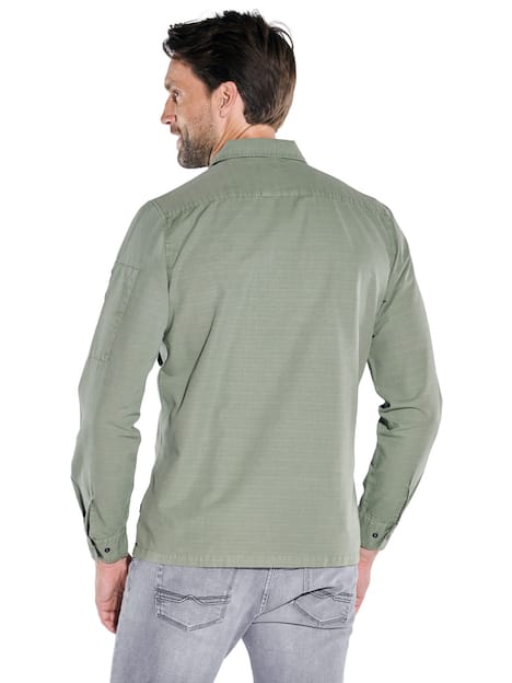 engbers Herren Overshirt uni , Gruen