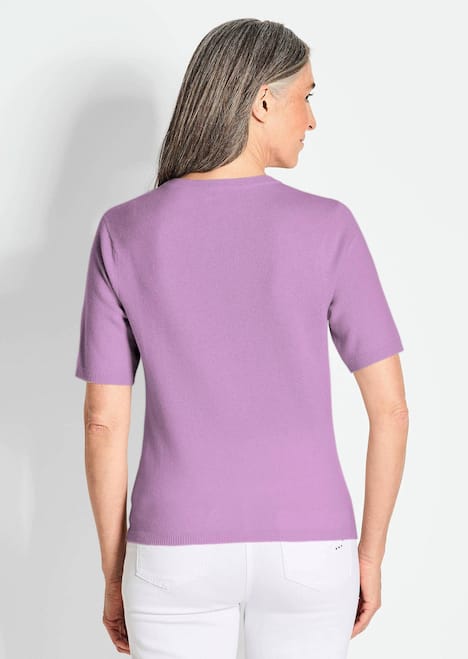 GOLDNER Pullover van kasjmier met ronde hals Pullover van kasjmier met korte mouwen en ronde hals