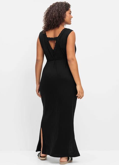 Maxikleid Ärmellos Uni Ohne Kragen