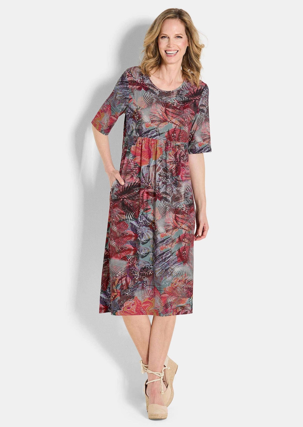 Jerseykleid mit Eingriffstaschen