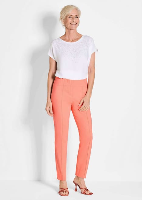 Orange Hose LOUISA mit Biesen