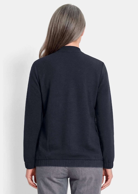 Jerseyjacke mit Ottomanstruktur