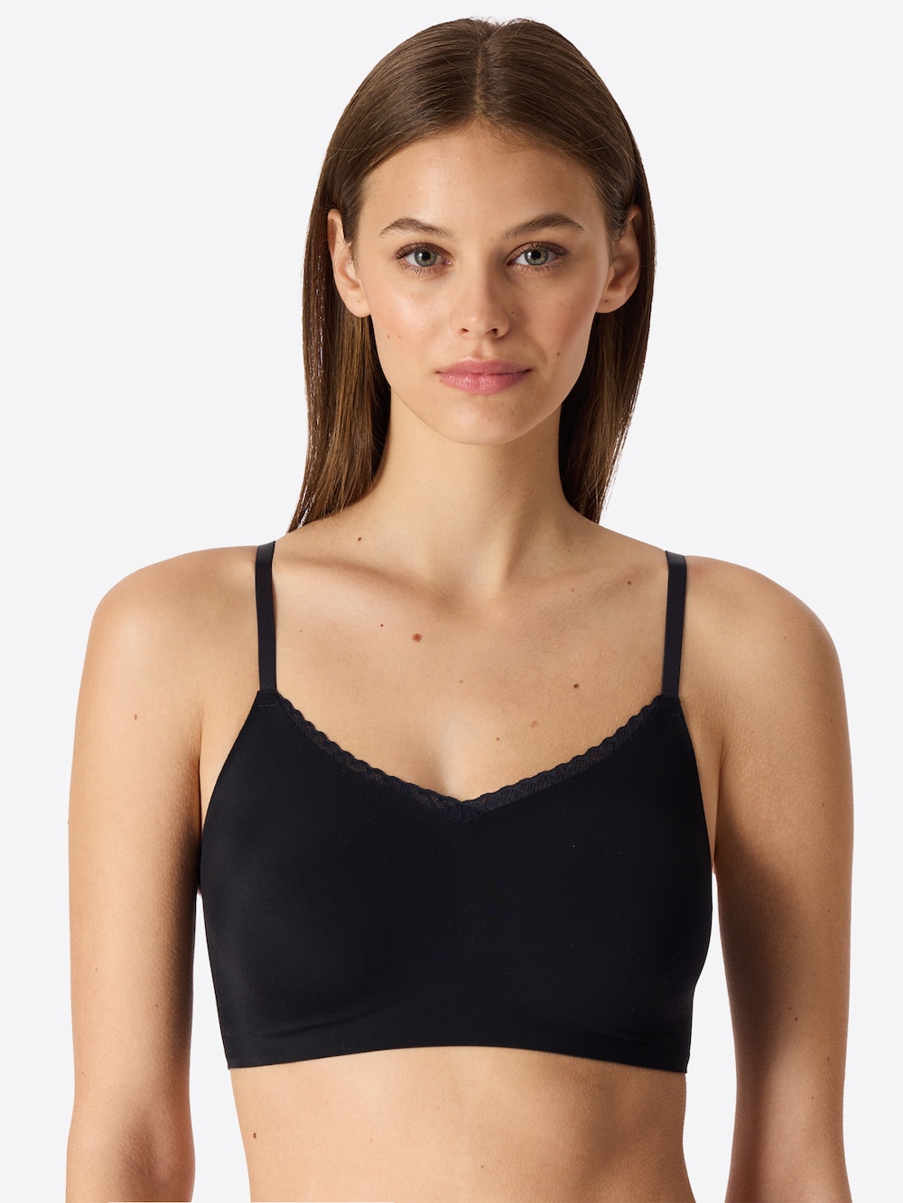 Schiesser Damen Bustier Invisible Soft Lace schwarz