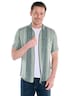 Herren Kurzarm-Overshirt in Strickoptik , Gruen