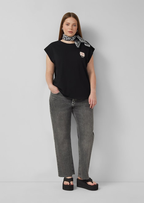 Baumwollshirt mit kleinem Print