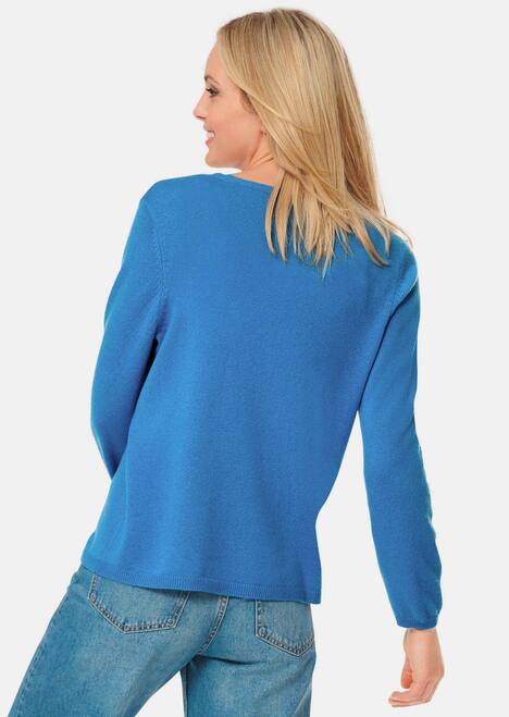 Weiche Kaschmirstrickjacke mit V-Ausschnitt