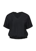Strukturierte Bluse im O-Shape