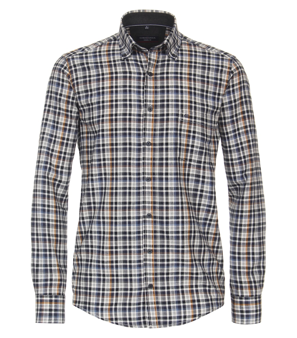 Flanellhemd kariert Casual Fit
