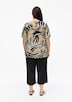 Strukturierte Viskosemix-Bluse mit All-over-Print