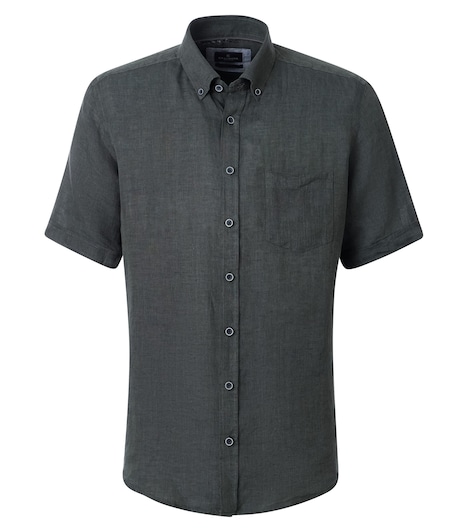 Leinenhemd Kurzarm uni Casual Fit