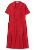 Kleid Kurzarm Uni Hemdkragen