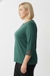 Lyocell-Shirt 3/4-Arm Uni Ohne Kragen