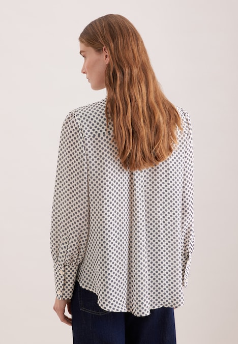 Damen Ausgestellte Bluse - Druck