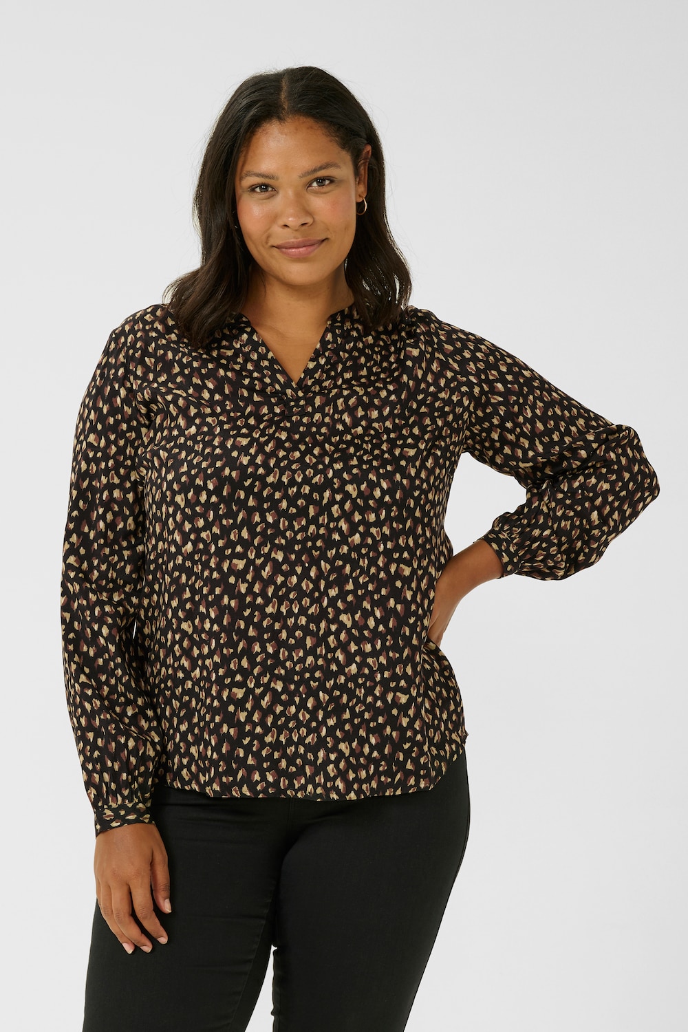 Langarm-Bluse Regular fit