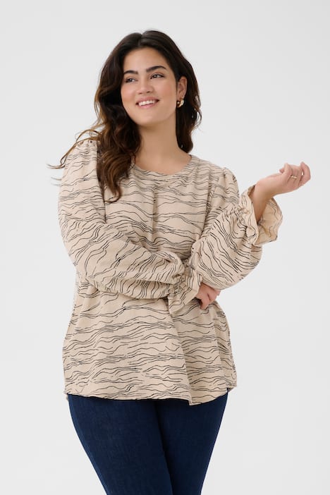 Langarm-Bluse Regular fit