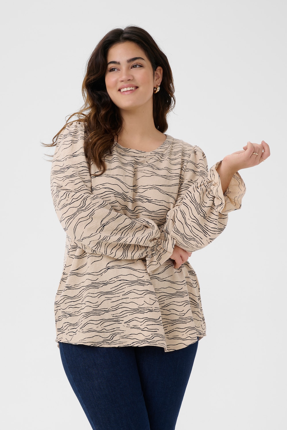 Langarm-Bluse Regular fit