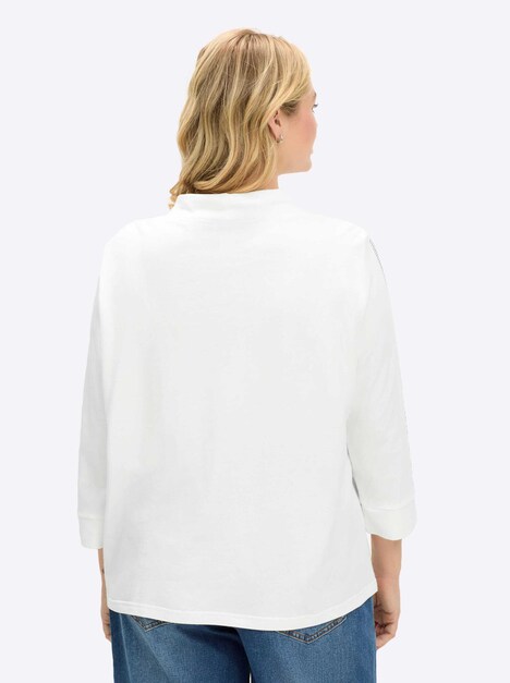 Sweatshirt 3/4-Arm Uni Stehkragen