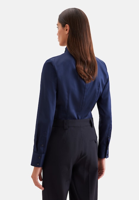 Damen Kelchkragenbluse - Uni