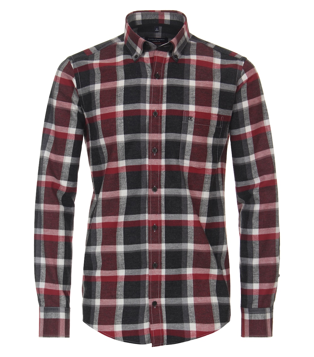 Flanellhemd kariert Casual Fit