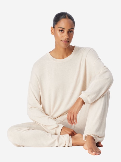 Schiesser Damen Loungeanzug Casual Feel beige-mel