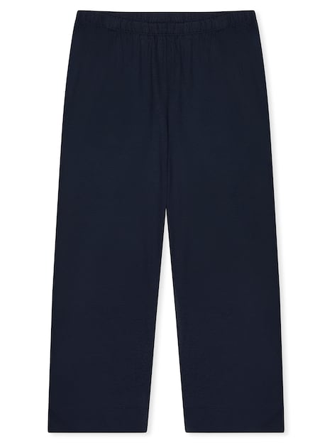 Schiesser Damen Pyjama Comfort weiß,blau