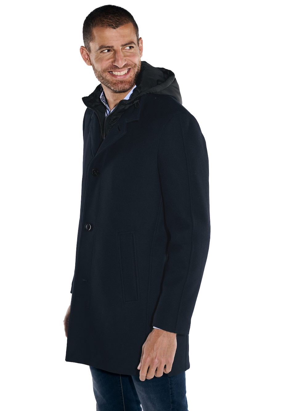 engbers Herren Mantel regular , Saphirblau