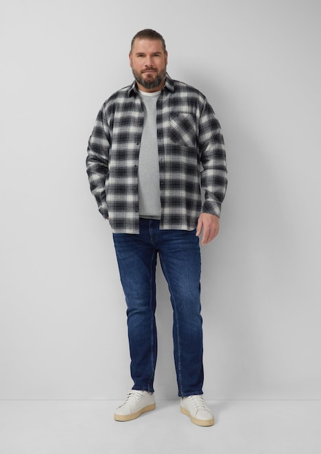 Strukturmix-Pullover aus reiner Baumwolle