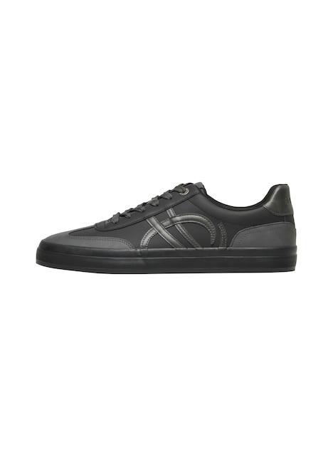 Sneaker in Leder-Optik mit Artwork-Details