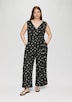 Ärmelloser Jumpsuit mit Eingrifftaschen und Bindeband