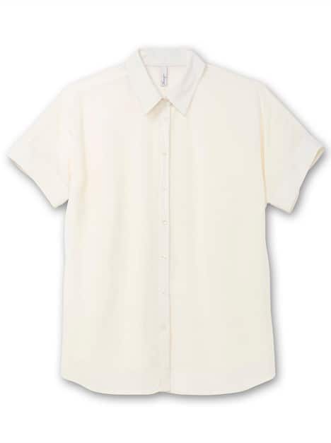 Hemdbluse Kurzarm Uni Hemdkragen
