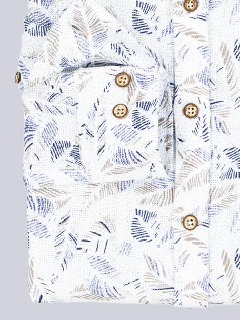 engbers Herren Langarm-Hemd gemustert , Hellblau