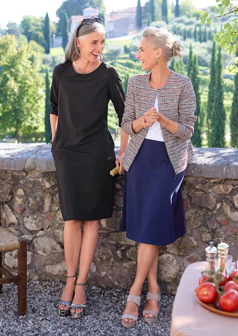 Jerseykleid mit Krepp-Qualität