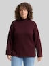 Loose Fit Strickpullover mit Stehkragen