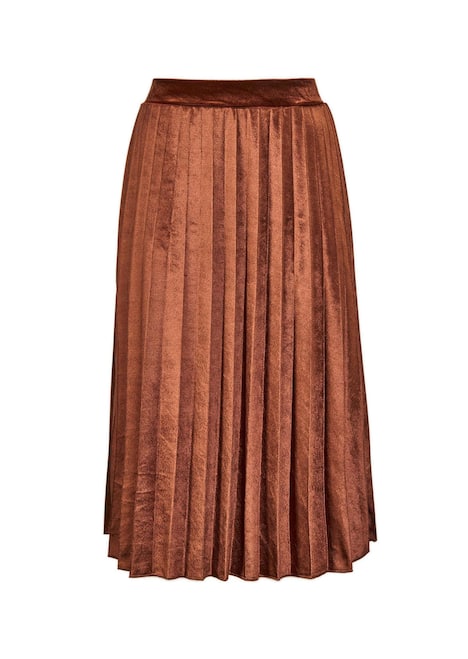 Plisseerock aus schimmerndem Samt