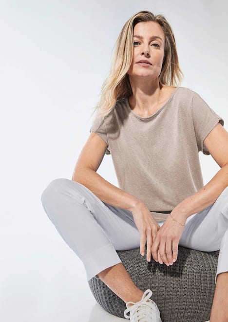 Shirt in Leinenoptik