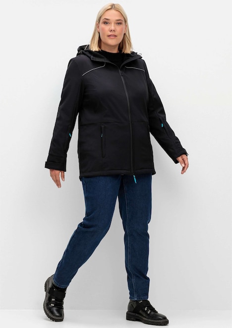 Funktionsjacke Langarm Uni Mit Kapuze
