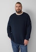 Strukturierter Baumwoll-Pullover mit Label-Patch