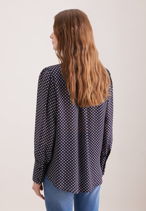Damen Ausgestellte Bluse - Druck