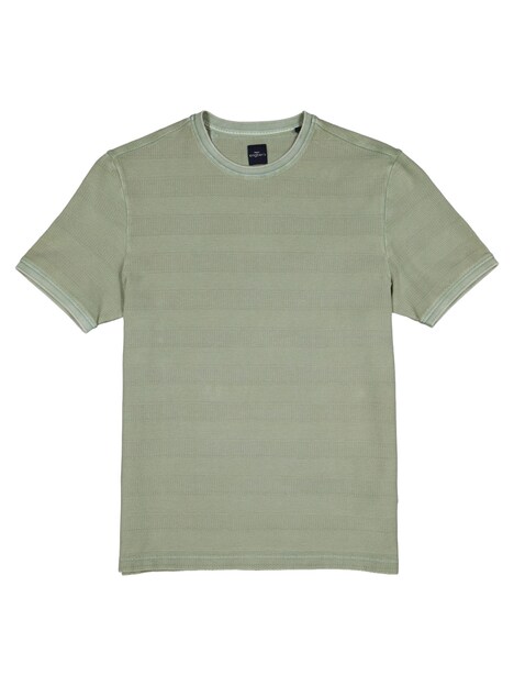 Herren Strukturiertes T-Shirt im Streifendesign , Gruen
