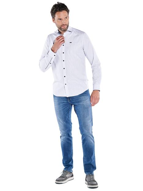 engbers Herren Langarm-Hemd mit Haifischkragen , Reinweiss