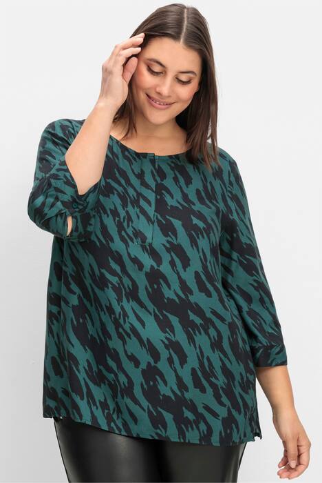 Tunika 3/4-Arm Sonstiges Muster Ohne Kragen